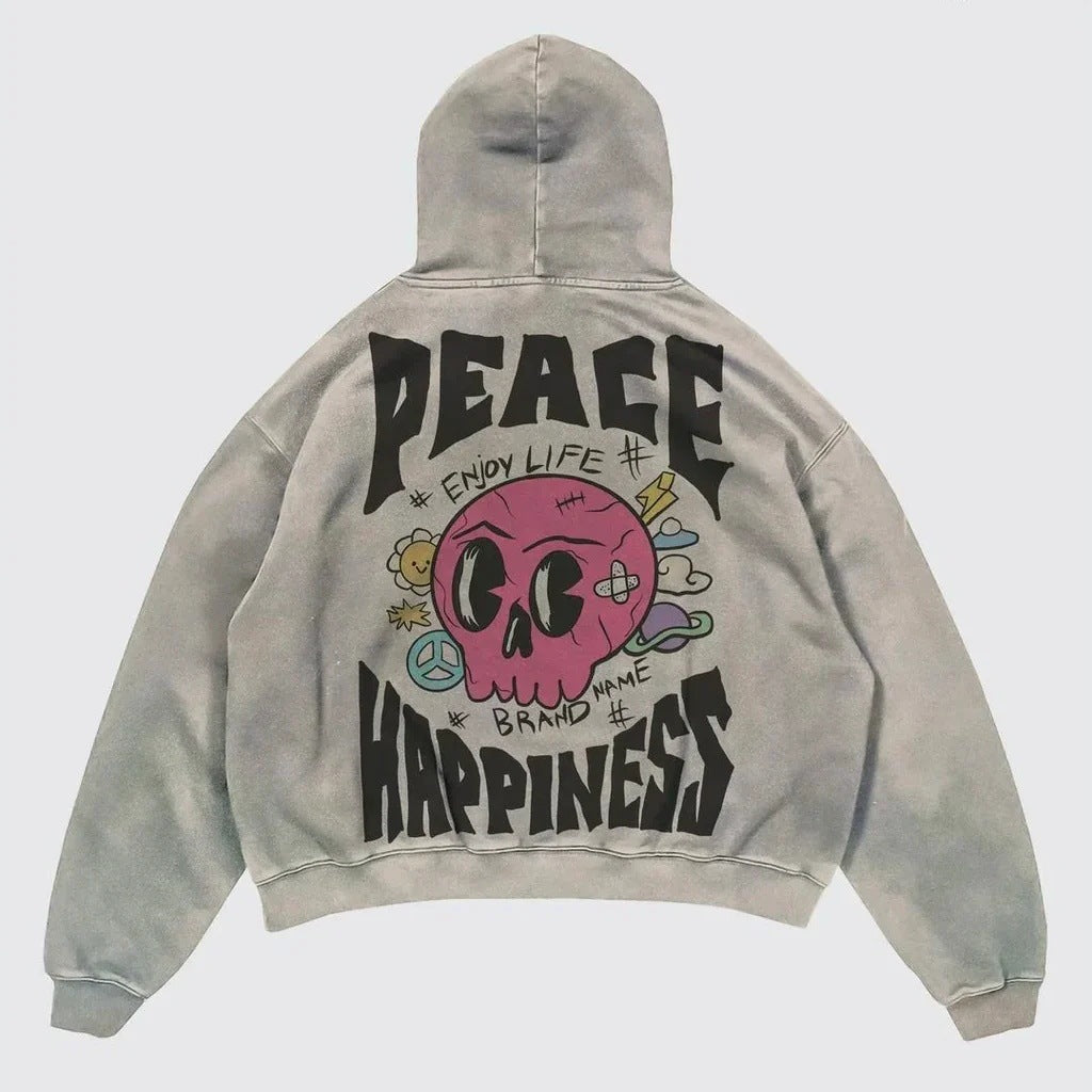 Dark Retro Loose Hoodie