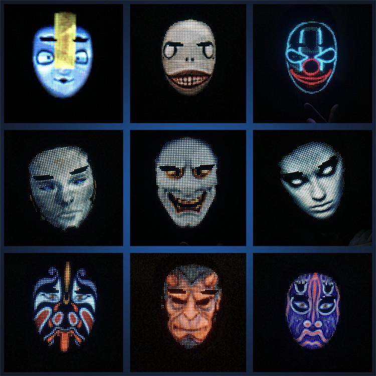 Máscara LED de Halloween 1000 en 1 