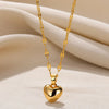 Laden Sie das Bild in den Galerie-Viewer, Stainless Steel Love Heart Necklace For Woman - Gold Color