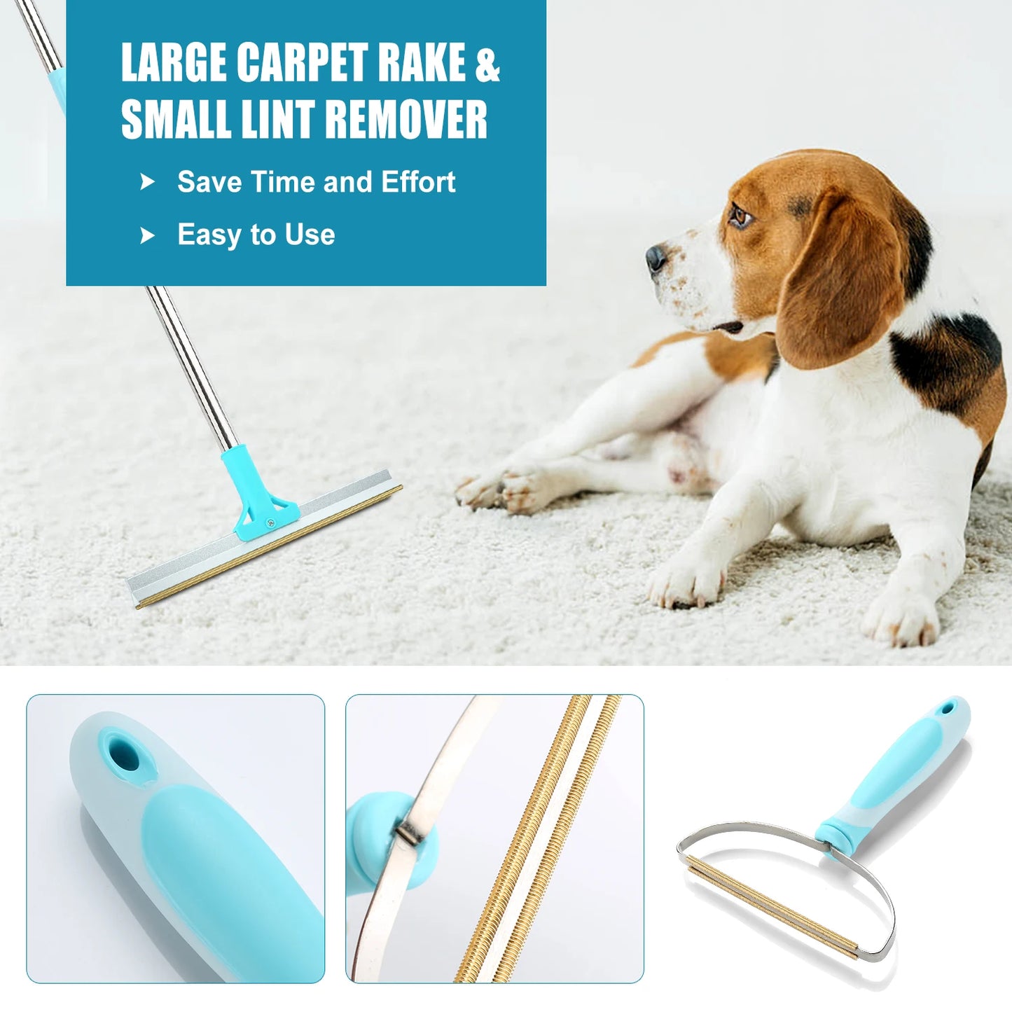 Pet Hair Scraper For Rugs & Carpets