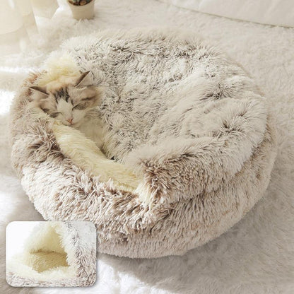 Comfort Cave™ - Cama relajante para gatos de felpa suave