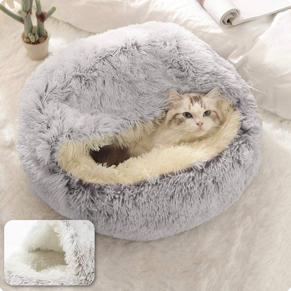 Comfort Cave™ - Cama relajante para gatos de felpa suave