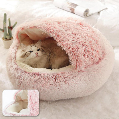 Comfort Cave™ - Cama relajante para gatos de felpa suave