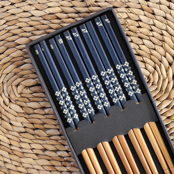Palillos de bambú japoneses premium (4 pares)