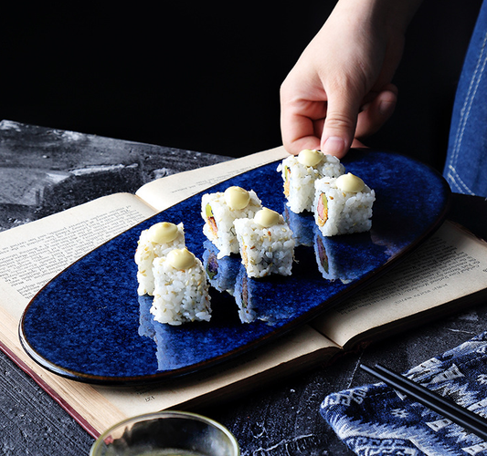 Plato de cerámica para sushi