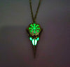 Load image into Gallery viewer, Crow Skull Glowing Necklace