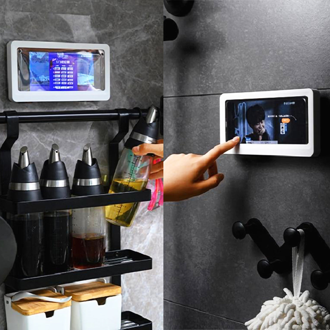 AcquaFlix™️: Waterproof Phone Holder for Bathroom & Kitchen